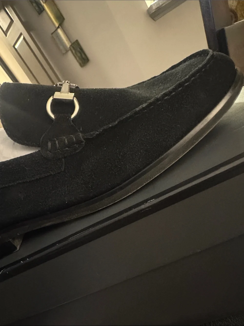 Steve Madden 🔥Alfio Men's Black Suede Bit Loafers - Classic Slip-On Dress Shoe